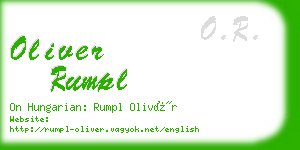 oliver rumpl business card